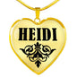 Heidi v01 - 18k Gold Finished Heart Pendant Luxury Necklace