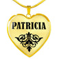 Patricia v01 - 18k Gold Finished Heart Pendant Luxury Necklace