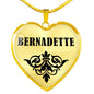 Bernadette v01 - 18k Gold Finished Heart Pendant Luxury Necklace