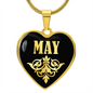 May v02 - 18k Gold Finished Heart Pendant Luxury Necklace