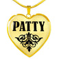 Patty v01 - 18k Gold Finished Heart Pendant Luxury Necklace
