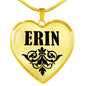 Erin v01 - 18k Gold Finished Heart Pendant Luxury Necklace