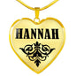 Hannah v01 - 18k Gold Finished Heart Pendant Luxury Necklace