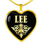 Lee v02 - 18k Gold Finished Heart Pendant Luxury Necklace