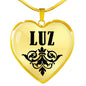 Luz v01 - 18k Gold Finished Heart Pendant Luxury Necklace