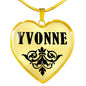 Yvonne v01 - 18k Gold Finished Heart Pendant Luxury Necklace