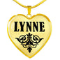 Lynne v01 - 18k Gold Finished Heart Pendant Luxury Necklace