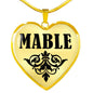 Mable v01 - 18k Gold Finished Heart Pendant Luxury Necklace