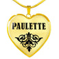 Paulette v01 - 18k Gold Finished Heart Pendant Luxury Necklace