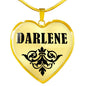 Darlene v01 - 18k Gold Finished Heart Pendant Luxury Necklace