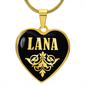 Lana v02 - 18k Gold Finished Heart Pendant Luxury Necklace