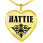 Hattie v01 - 18k Gold Finished Heart Pendant Luxury Necklace