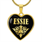 Essie v02 - 18k Gold Finished Heart Pendant Luxury Necklace