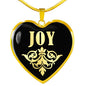 Joy v02 - 18k Gold Finished Heart Pendant Luxury Necklace