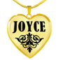 Joyce v01 - 18k Gold Finished Heart Pendant Luxury Necklace
