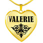Valerie v01 - 18k Gold Finished Heart Pendant Luxury Necklace