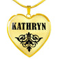 Kathryn v01 - 18k Gold Finished Heart Pendant Luxury Necklace