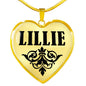 Lillie v01 - 18k Gold Finished Heart Pendant Luxury Necklace