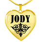 Jody v01 - 18k Gold Finished Heart Pendant Luxury Necklace