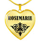 Rosemarie v01 - 18k Gold Finished Heart Pendant Luxury Necklace