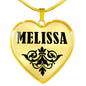 Melissa v01 - 18k Gold Finished Heart Pendant Luxury Necklace