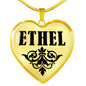 Ethel v01 - 18k Gold Finished Heart Pendant Luxury Necklace