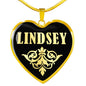 Lindsey v02 - 18k Gold Finished Heart Pendant Luxury Necklace