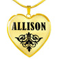 Allison v01 - 18k Gold Finished Heart Pendant Luxury Necklace