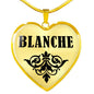 Blanche v01 - 18k Gold Finished Heart Pendant Luxury Necklace