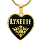 Lynette v02 - 18k Gold Finished Heart Pendant Luxury Necklace