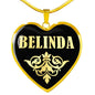 Belinda v02 - 18k Gold Finished Heart Pendant Luxury Necklace