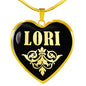 Lori v02 - 18k Gold Finished Heart Pendant Luxury Necklace