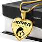 Mama, Est. 2012 - 18k Gold Finished Heart Pendant Luxury Necklace