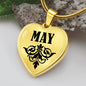 May v01 - 18k Gold Finished Heart Pendant Luxury Necklace