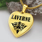 Laverne v01 - 18k Gold Finished Heart Pendant Luxury Necklace