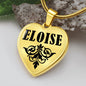 Eloise v01 - 18k Gold Finished Heart Pendant Luxury Necklace