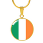 Irish Flag - 18k Gold Finished Luxury Necklace