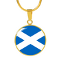 Scottish Flag - 18k Gold Finished Luxury Necklace