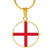 English Flag - 18k Gold Finished Luxury Necklace