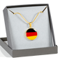 German Flag - 18k Gold Finished Luxury Necklace