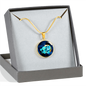 Zodiac Sign Aquarius - 18k Gold Finished Luxury Necklace