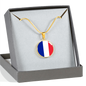 French Flag - 18k Gold Finished Luxury Necklace