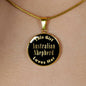 Australian Shepherd - 18k Gold Finished Luxury Necklace