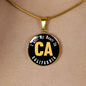 Heart In California - 18k Gold Finished Luxury Necklace