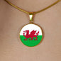 Welsh Flag - 18k Gold Finished Luxury Necklace