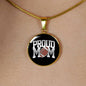 Proud Football Mom - 18k Gold Finished Luxury Necklace
