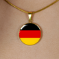 German Flag - 18k Gold Finished Luxury Necklace