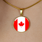 Canadian Flag - 18k Gold Finished Luxury Necklace