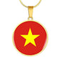 Vietnamese Flag - 18k Gold Finished Luxury Necklace