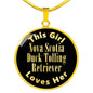 Nova Scotia Duck Tolling Retriever v2 - 18k Gold Finished Luxury Necklace